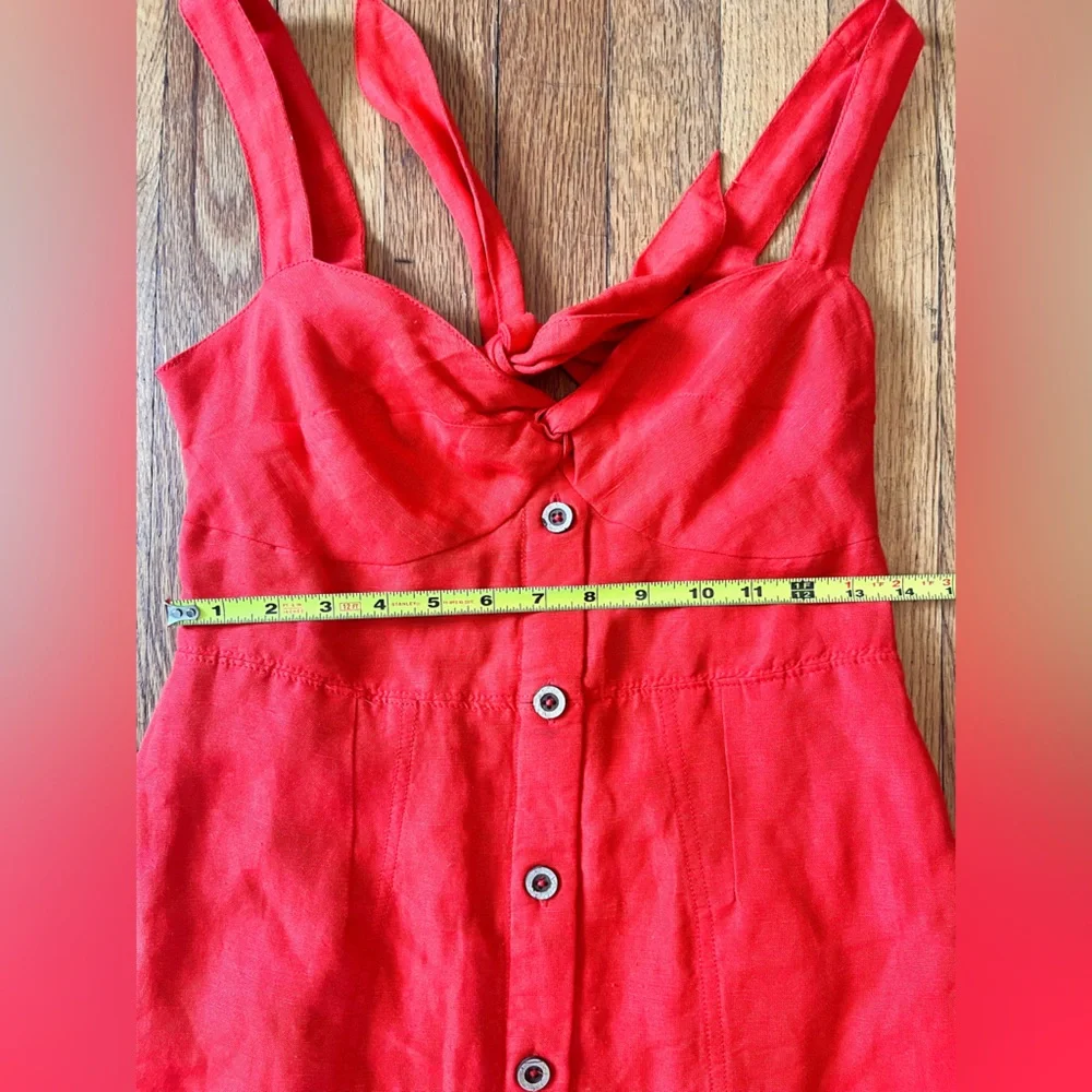 Maeve by Anthropologie size S red dress twist front tie back and zipper - Picture 4 of 10
